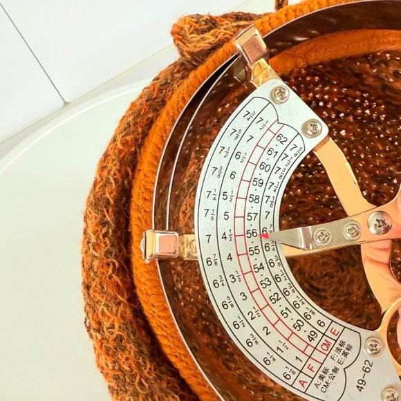 Everett Original Knitted Beret Hat VTG 70s Orange Brown Textured Wool Bow Retro - Picture 10 of 13